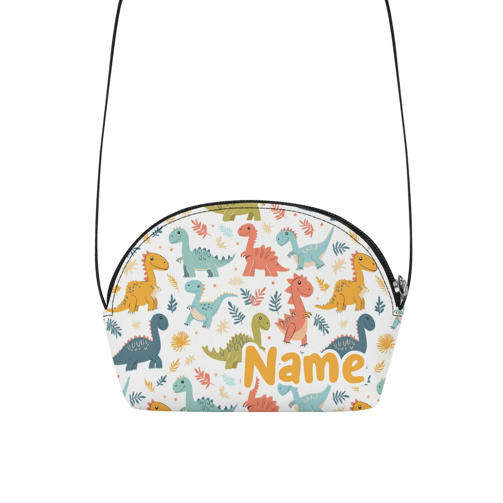 Personalised Colourful Dinosaurs Kids PU Small Crossbody Bag / Purse Default Title Printed Offshore