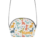 Personalised Colourful Dinosaurs Kids PU Small Crossbody Bag / Purse Default Title Printed Offshore