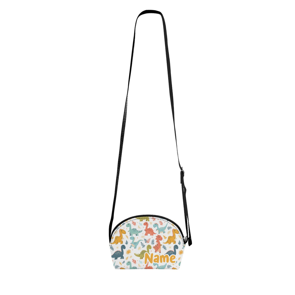Personalised Colourful Dinosaurs Kids PU Small Crossbody Bag / Purse Printed Offshore