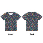 Space Arcade Kids Loose Fit Short Sleeve T-Shirt Kid's Full Print T-shirt Games Printed Offshore Retro