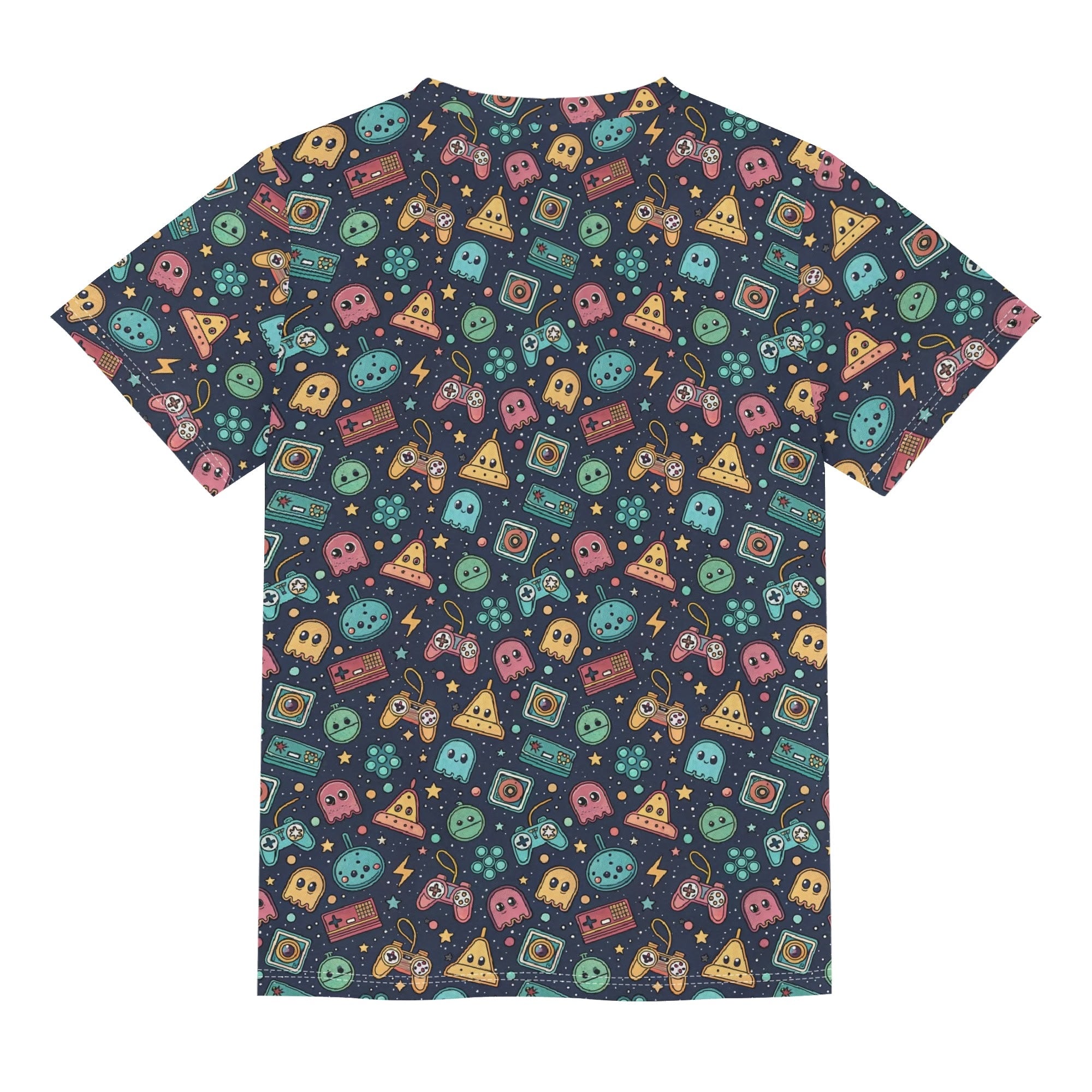 Video Game Kids Loose Fit Short Sleeve T-Shirt Kid's Full Print T-shirt Games Printed Offshore Retro