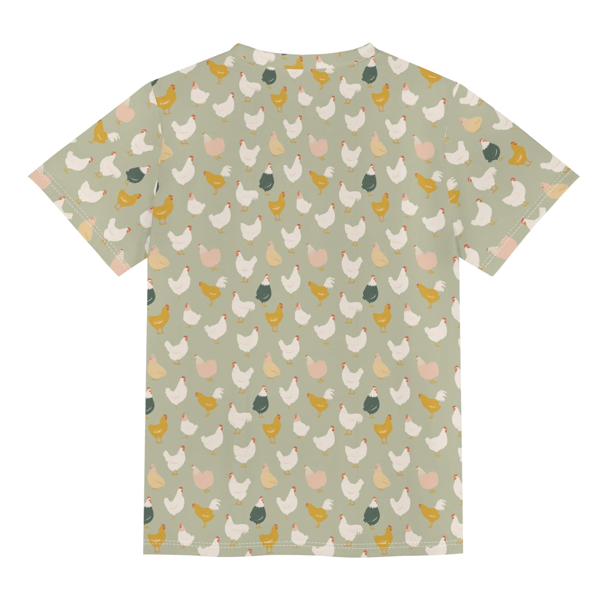 Chicken Life Kids Loose Fit Short Sleeve T-Shirt Kid's Full Print T-shirt animal Printed Offshore