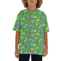 Bright 80s Kids Loose Fit Short Sleeve T-Shirt XL Kid's Full Print T-shirt Printed Offshore Retro
