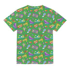 Bright 80s Kids Loose Fit Short Sleeve T-Shirt Kid's Full Print T-shirt Printed Offshore Retro