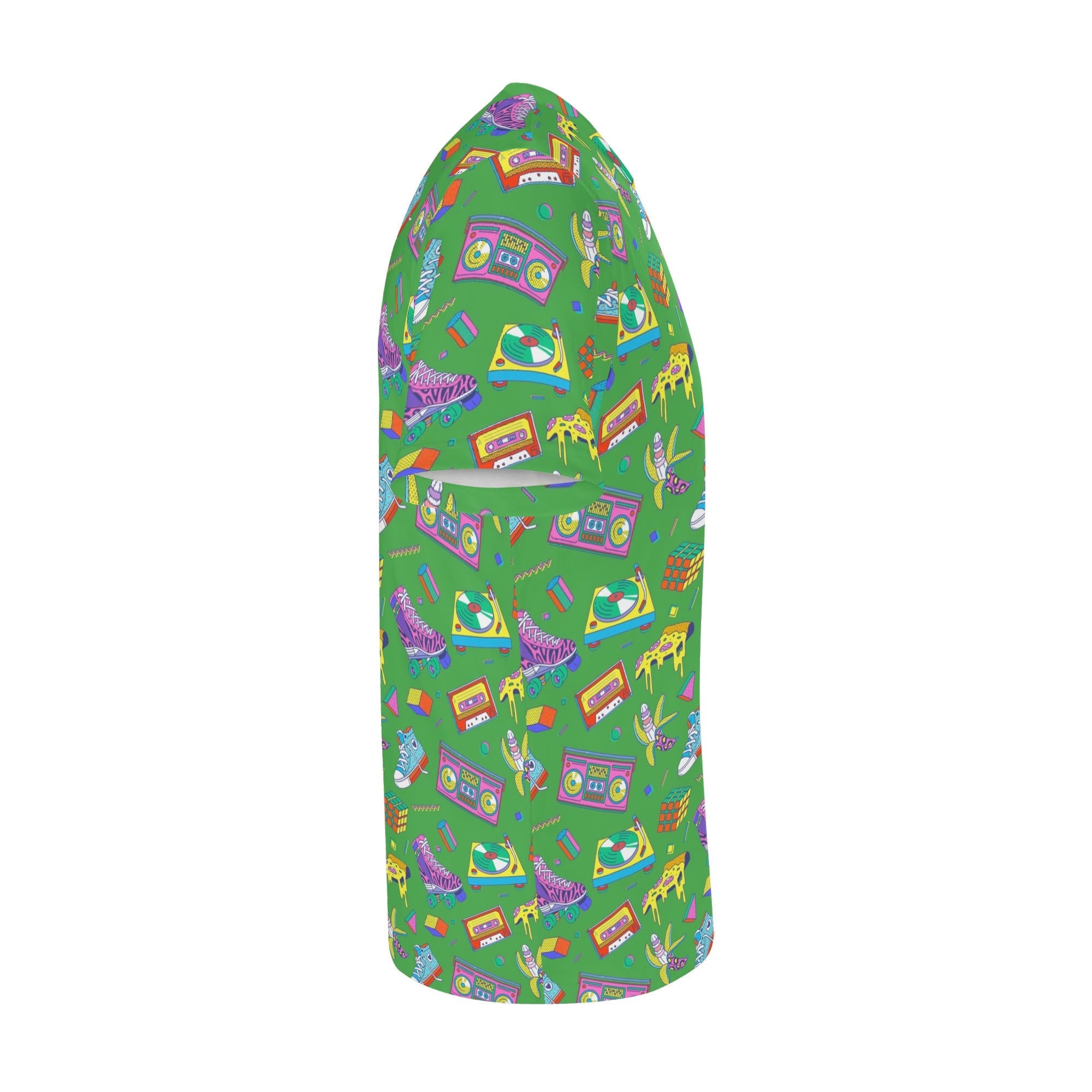 Bright 80s Kids Loose Fit Short Sleeve T-Shirt Kid's Full Print T-shirt Printed Offshore Retro