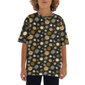 Planets Kids Loose Fit Short Sleeve T-Shirt XL Kid's Full Print T-shirt Printed Offshore Space