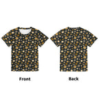Planets Kids Loose Fit Short Sleeve T-Shirt Kid's Full Print T-shirt Printed Offshore Space