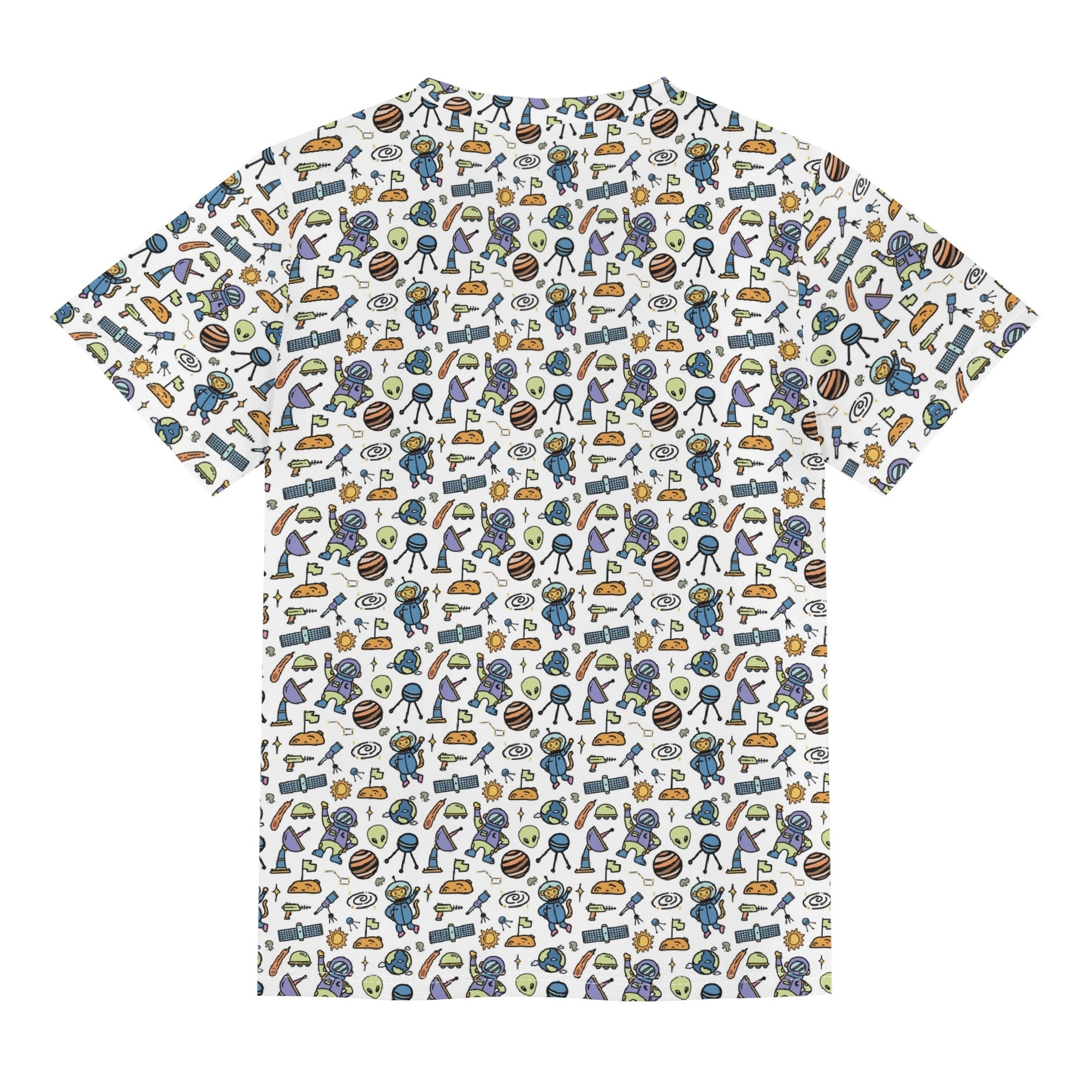 All About Space Kids Loose Fit Short Sleeve T-Shirt Kid's Full Print T-shirt Printed Offshore Space
