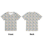 Monkey Astronaut In Space Kids Loose Fit Short Sleeve T-Shirt Kid's Full Print T-shirt animal Printed Offshore Space