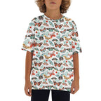 Moths And Pretty Butterflies Kids Loose Fit Short Sleeve T-Shirt XL Kid's Full Print T-shirt animal Printed Offshore