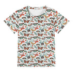 Moths And Pretty Butterflies Kids Loose Fit Short Sleeve T-Shirt Kid's Full Print T-shirt animal Printed Offshore
