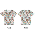 Moths And Pretty Butterflies Kids Loose Fit Short Sleeve T-Shirt Kid's Full Print T-shirt animal Printed Offshore