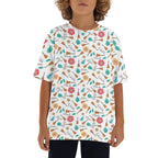 Ukulele Kids Loose Fit Short Sleeve T-Shirt XL Kid's Full Print T-shirt Music Printed Offshore