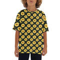 Painted Sunflower Kids Loose Fit Short Sleeve T-Shirt XL Kid's Full Print T-shirt Plants Printed Offshore