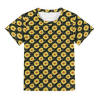 Painted Sunflower Kids Loose Fit Short Sleeve T-Shirt Kid's Full Print T-shirt Plants Printed Offshore