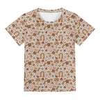 Peace And Love Kids Loose Fit Short Sleeve T-Shirt Kid's Full Print T-shirt Printed Offshore Retro