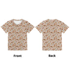 Peace And Love Kids Loose Fit Short Sleeve T-Shirt Kid's Full Print T-shirt Printed Offshore Retro