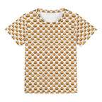Hamburgers Kids Loose Fit Short Sleeve T-Shirt Kid's Full Print T-shirt Food Printed Offshore