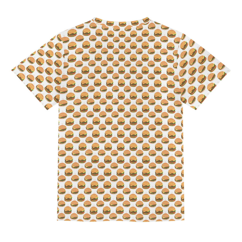 Hamburgers Kids Loose Fit Short Sleeve T-Shirt Kid's Full Print T-shirt Food Printed Offshore