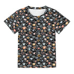 Eyes On Black Kids Loose Fit Short Sleeve T-Shirt Kid's Full Print T-shirt Printed Offshore