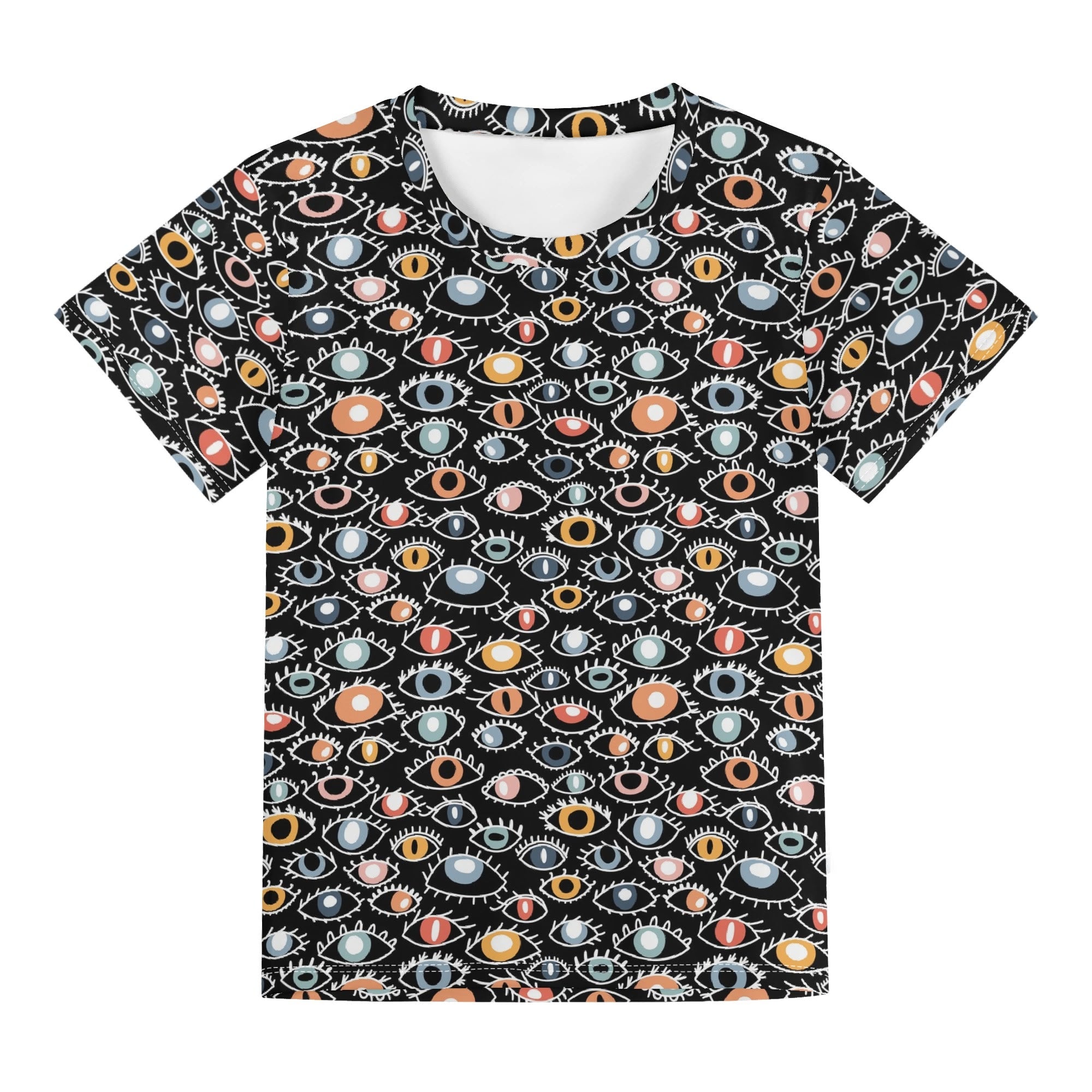 Eyes On Black Kids Loose Fit Short Sleeve T-Shirt Kid's Full Print T-shirt Printed Offshore