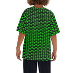 Aliens Kids Loose Fit Short Sleeve T-Shirt Kid's Full Print T-shirt Printed Offshore Sci Fi