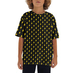 Yellow Lightning Kids Loose Fit Short Sleeve T-Shirt XL Kid's Full Print T-shirt comic Printed Offshore