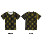 Yellow Lightning Kids Loose Fit Short Sleeve T-Shirt Kid's Full Print T-shirt comic Printed Offshore