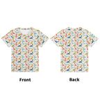 Cute Colourful Dinosaurs Kids Loose Fit Short Sleeve T-Shirt Kid's Full Print T-shirt animal Printed Offshore