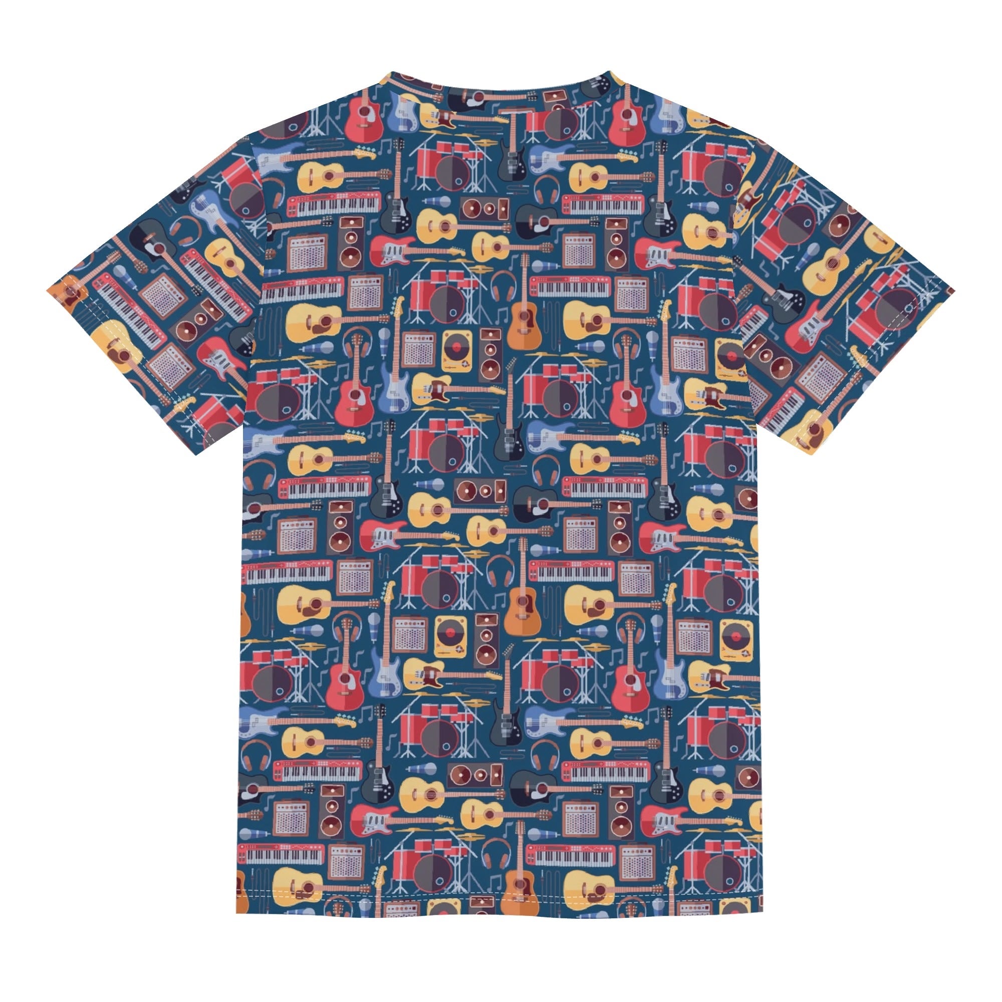 Music Instruments Kids Loose Fit Short Sleeve T-Shirt Kid's Full Print T-shirt Music Printed Offshore