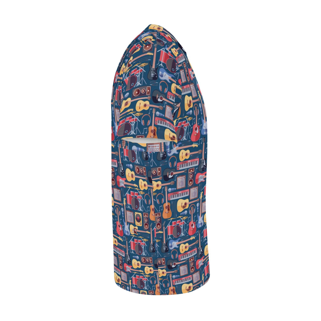 Music Instruments Kids Loose Fit Short Sleeve T-Shirt Kid's Full Print T-shirt Music Printed Offshore