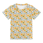 Retro Boho Flower Kids Loose Fit Short Sleeve T-Shirt Kid's Full Print T-shirt Plants Printed Offshore