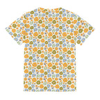 Retro Boho Flower Kids Loose Fit Short Sleeve T-Shirt Kid's Full Print T-shirt Plants Printed Offshore