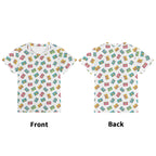 Colourful Cassette Tapes On White Kids Loose Fit Short Sleeve T-Shirt Kid's Full Print T-shirt Music Printed Offshore