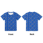 Cats In Space Kids Loose Fit Short Sleeve T-Shirt Kid's Full Print T-shirt animal Printed Offshore Space
