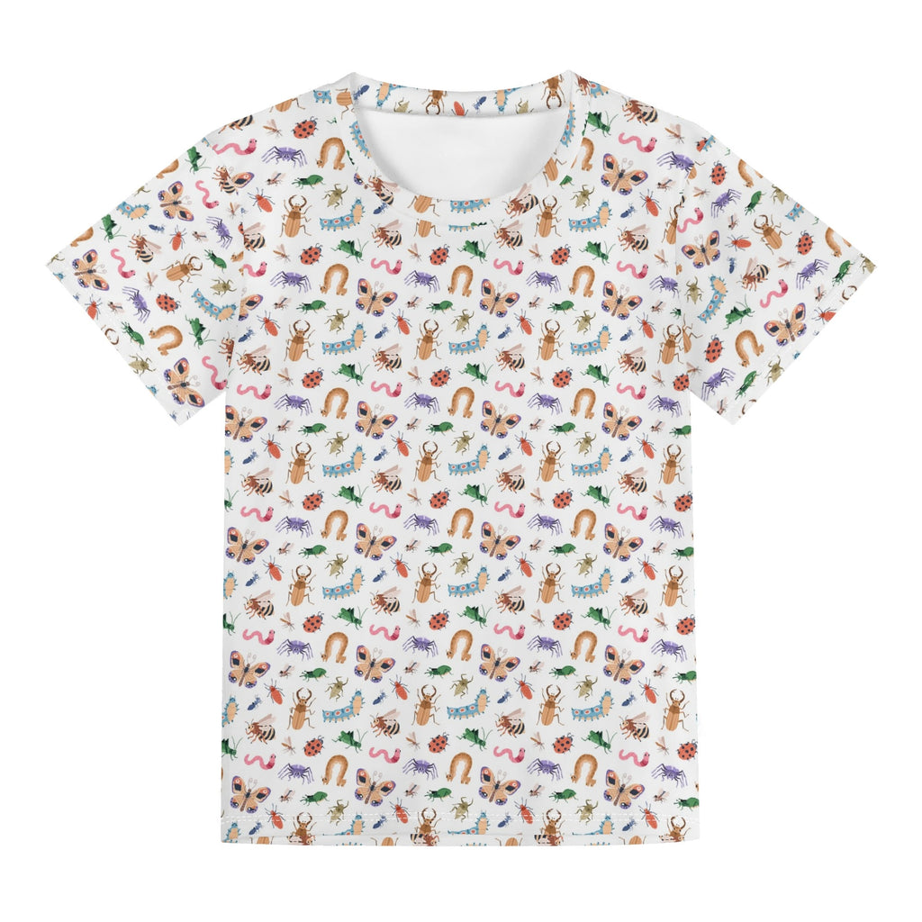 Cute Little Bugs Kids Loose Fit Short Sleeve T-Shirt Kid's Full Print T-shirt animal Printed Offshore