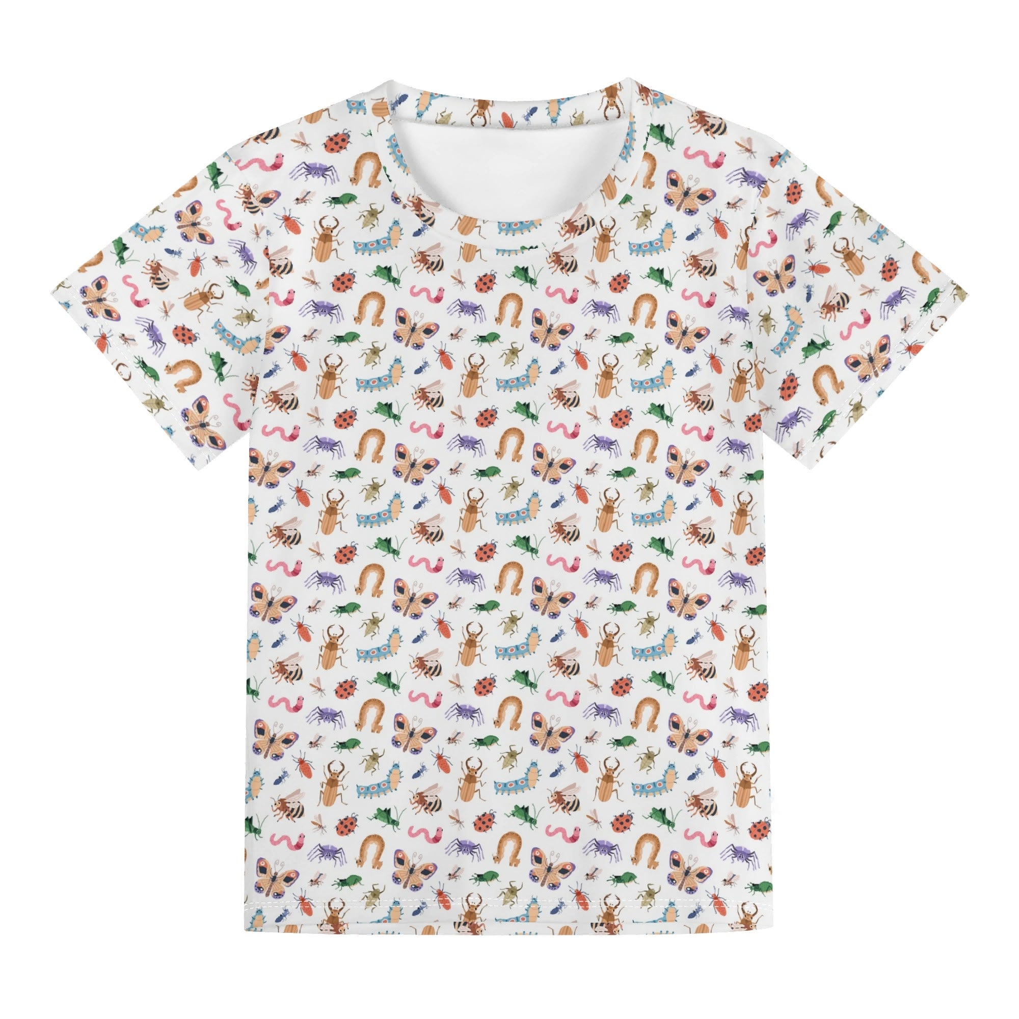 Cute Little Bugs Kids Loose Fit Short Sleeve T-Shirt Kid's Full Print T-shirt animal Printed Offshore