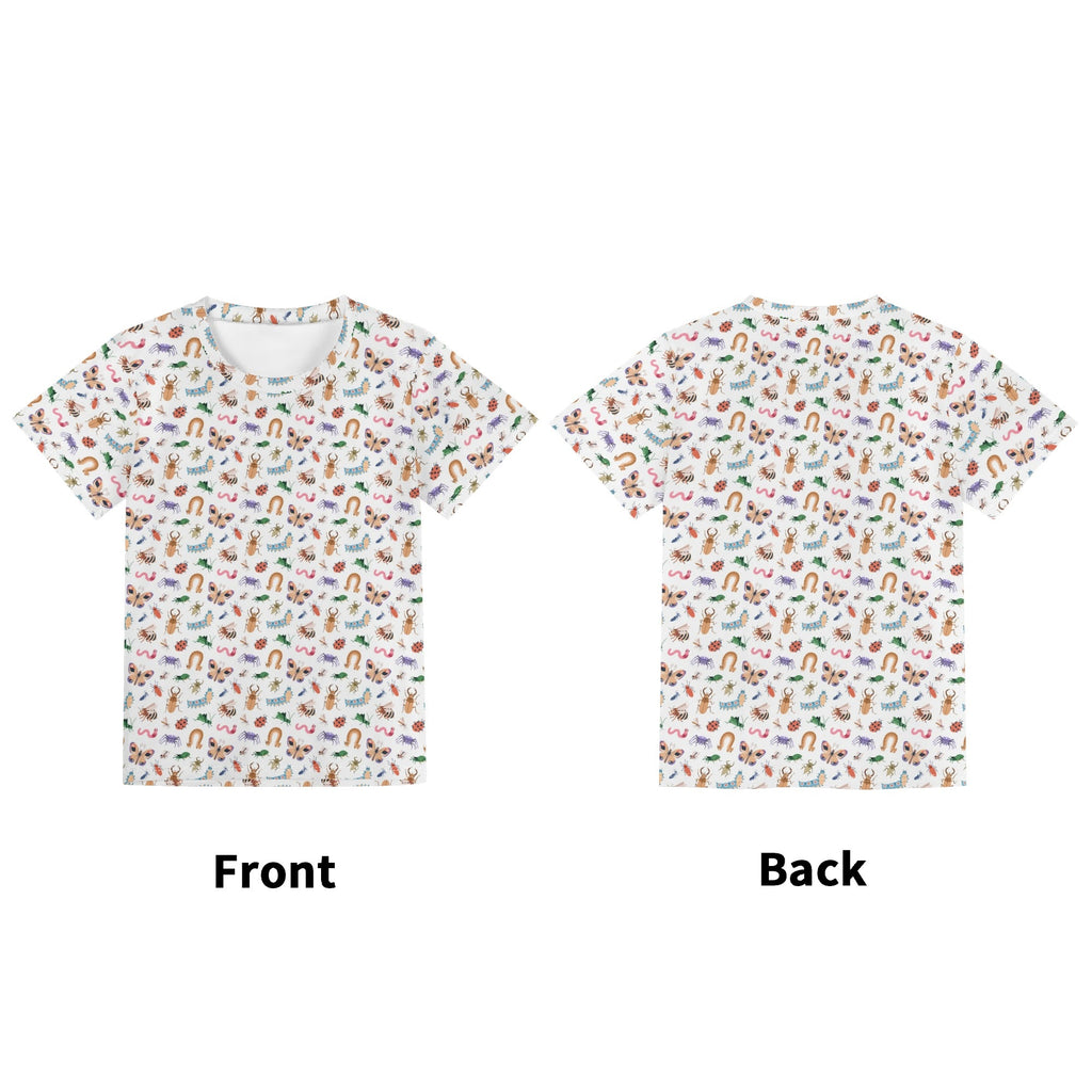Cute Little Bugs Kids Loose Fit Short Sleeve T-Shirt Kid's Full Print T-shirt animal Printed Offshore