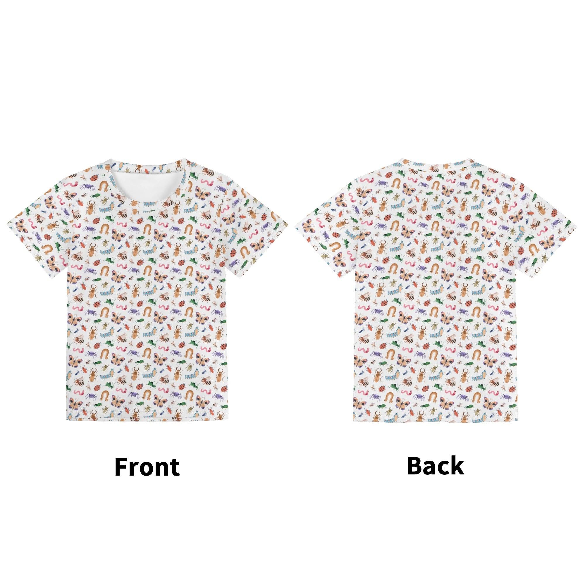 Cute Little Bugs Kids Loose Fit Short Sleeve T-Shirt Kid's Full Print T-shirt animal Printed Offshore