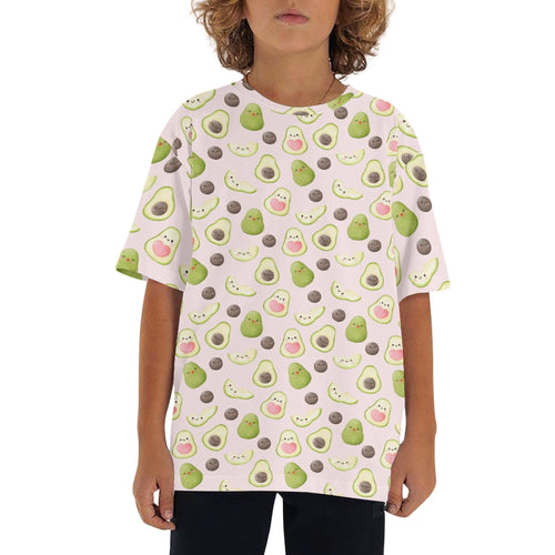 Avocado Love Kids Loose Fit Short Sleeve T-Shirt XL Kids Full Print T-shirt Food Printed Offshore