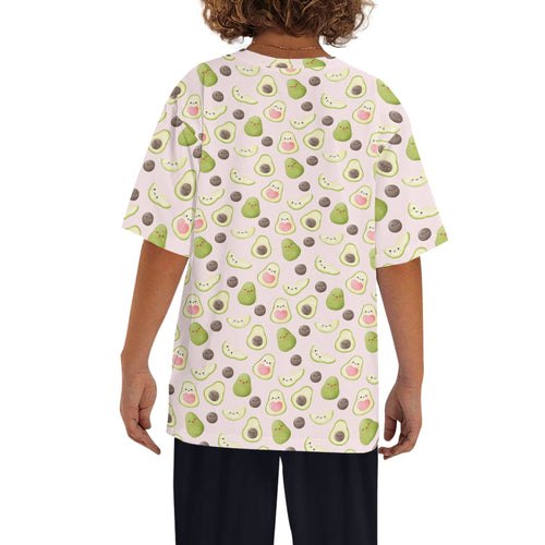 Avocado Love Kids Loose Fit Short Sleeve T-Shirt Kids Full Print T-shirt Food Printed Offshore