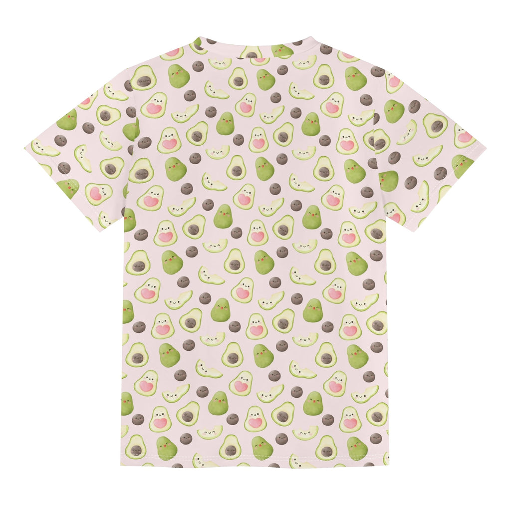 Avocado Love Kids Loose Fit Short Sleeve T-Shirt Kid's Full Print T-shirt Food Printed Offshore
