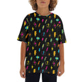 Fun Lightning Kids Loose Fit Short Sleeve T-Shirt XL Kid's Full Print T-shirt comic Printed Offshore