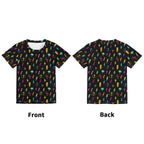 Fun Lightning Kids Loose Fit Short Sleeve T-Shirt Kid's Full Print T-shirt comic Printed Offshore