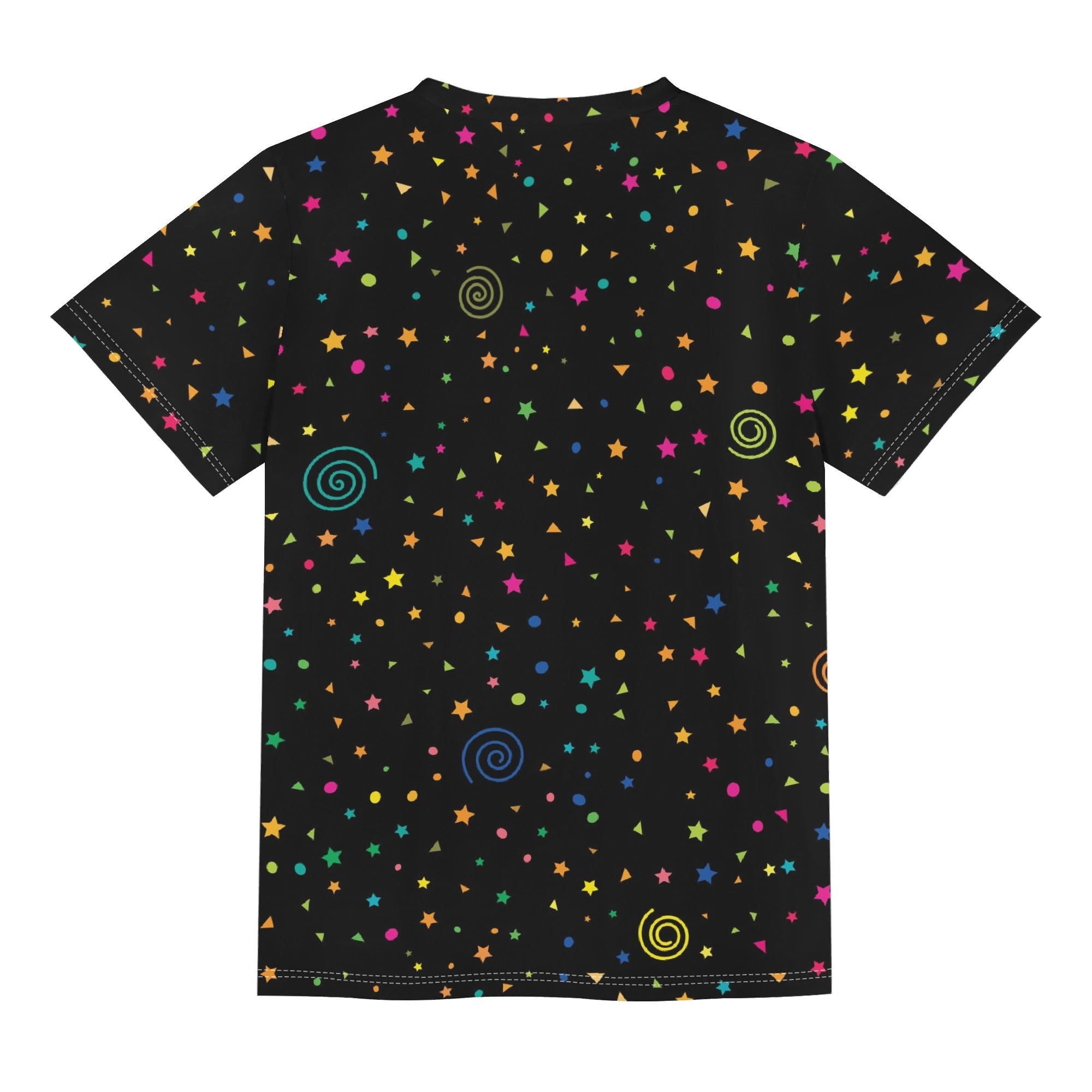Stars And Swirls Kids Loose Fit Short Sleeve T-Shirt Kid's Full Print T-shirt Printed Offshore