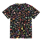Quavers, Colourful Music Notes Kids Loose Fit Short Sleeve T-Shirt Kid's Full Print T-shirt Music Printed Offshore