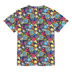 Sticker Music Kids Loose Fit Short Sleeve T-Shirt Kid's Full Print T-shirt Music Printed Offshore
