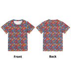 Comic Book Cells Kids Loose Fit Short Sleeve T-Shirt Kid's Full Print T-shirt comic Printed Offshore