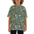 Crazy Characters Kids Loose Fit Short Sleeve T-Shirt XL Kid's Full Print T-shirt Printed Offshore Sci Fi