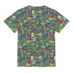Crazy Characters Kids Loose Fit Short Sleeve T-Shirt Kid's Full Print T-shirt Printed Offshore Sci Fi